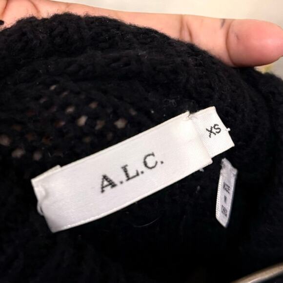 A.L.C Elisa‎ Metallic Stripe Turtleneck Sweater XS Worn on TV Bella Thorne - Picture 4 of 5